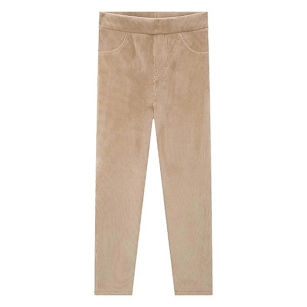 Calça Infantil Kukiê Skinny Cotelê com Elastano 79170 - BEGE