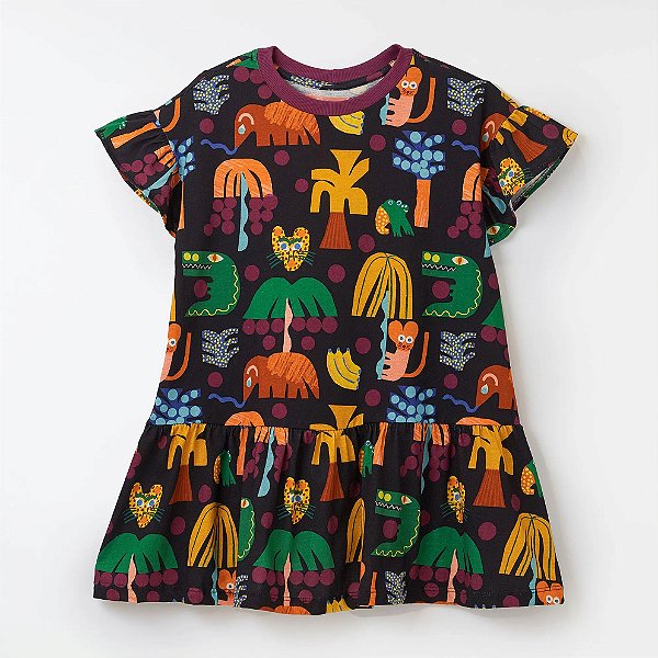 Vestido Infantil Fábula Malha Animaselva 18218 - ESTAMP/PR