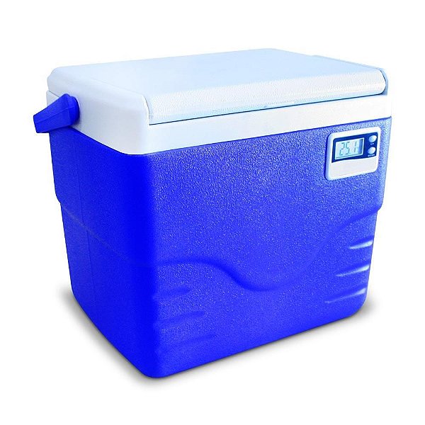 Caixa Térmica Azul c/ Termômetro Digital Alça Superior 8,5 Litros - Coleman -AZUL