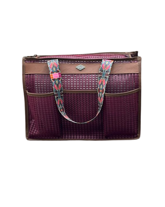 Bolsa Praia Anini Tela Vinho