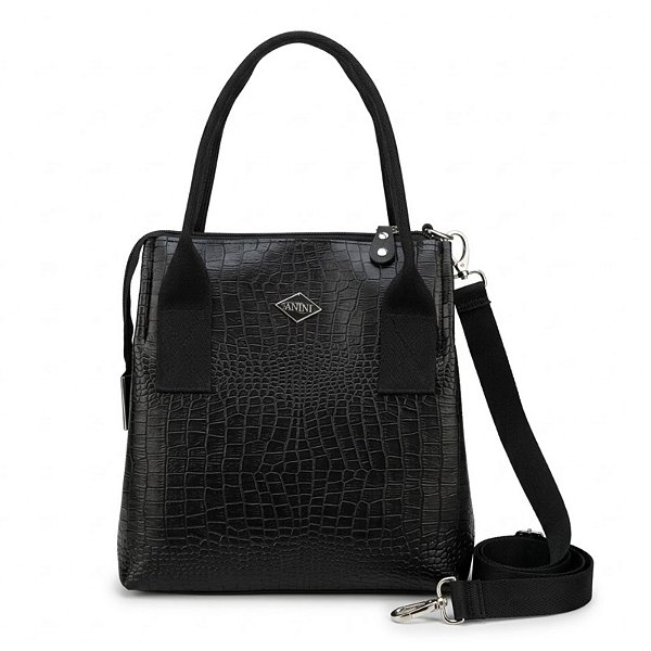 Bolsa Térmica Chique Croco Preta