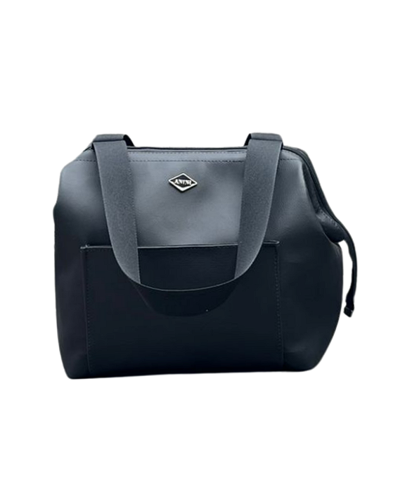 Bolsa Boca de Lobo M Preta Lisa