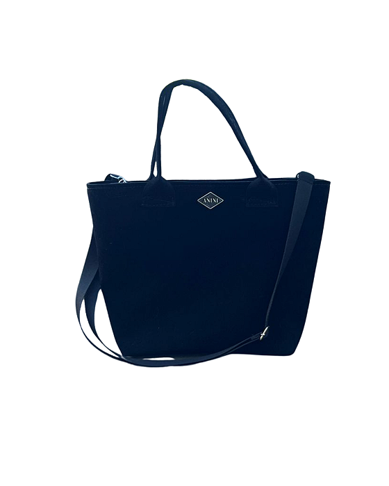 Mini Tote ANINI Preta Camurça