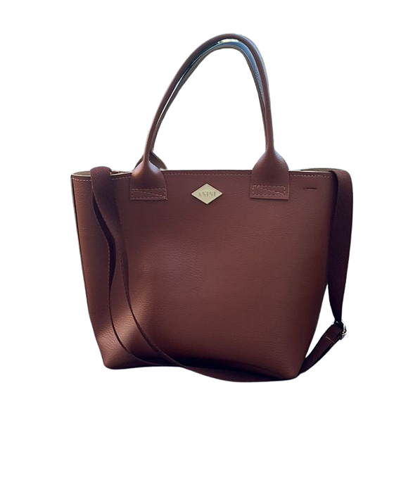 Mini Tote ANINI Caramelo e Pêssego