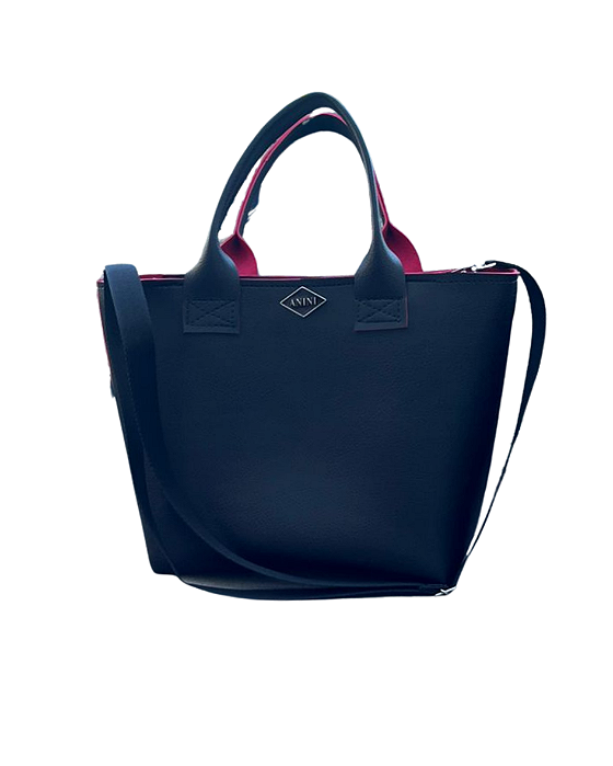 Mini Tote ANINI Preta e Vermelha