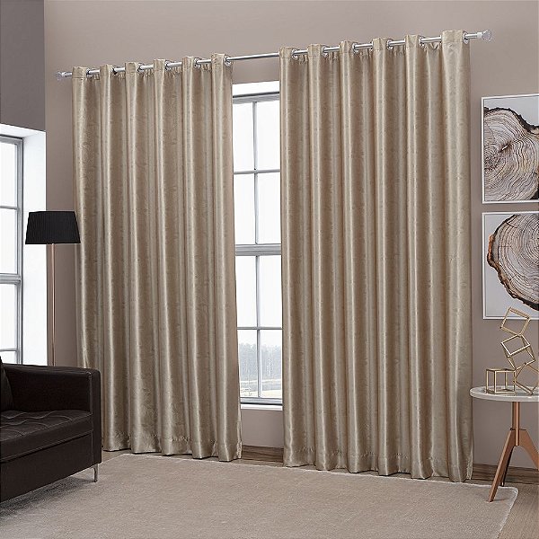 Cortina Blackout Embossed Samoa 300x250cm Casa D'oro Sultan