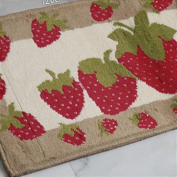 Kit Tapete de Cozinha Veludo 2 Peças Fruit J. Serrano