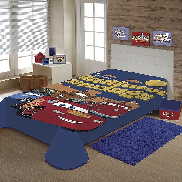 Cobertor Raschel Plus Juvenil 150x200cm Disney Carros Radiator Jolitex