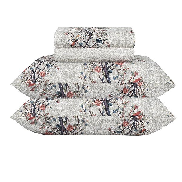 Jogo de Cama Casal 4 Peças 140 Fios Finn Realce Premium Sultan