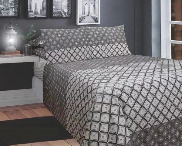 Jogo de Cama Queen 140 Fios 4 pçs Hugo Realce Premium Sultan