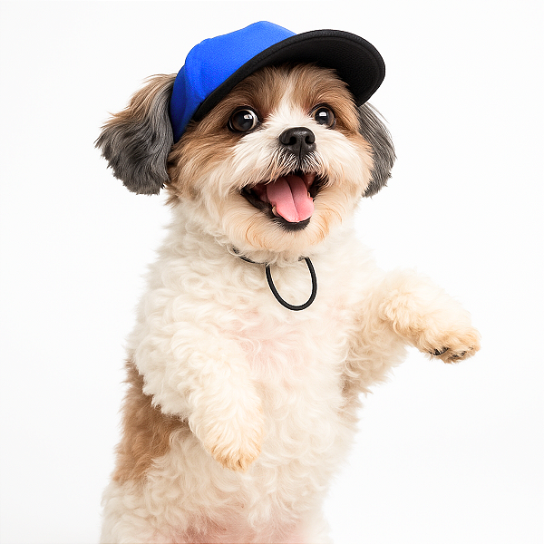 Boné para Cachorros e Gatos | Proteção Solar com Estilo e Conforto - Azul