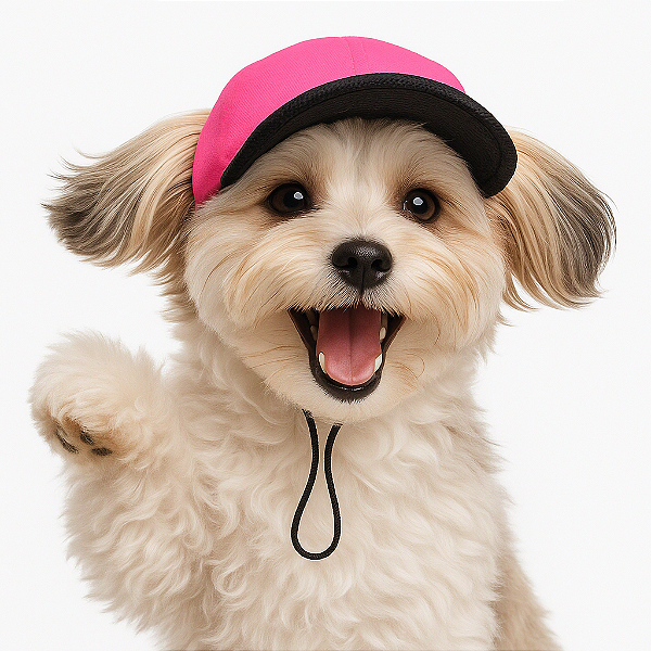 Boné para Cachorros e Gatos | Proteção Solar com Estilo e Conforto - Rosa