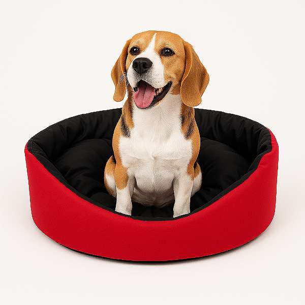 Cama para Cachorro com Colchão Removível e Fundo Impermeável Porte Médio e Grande - Cor Vermelha