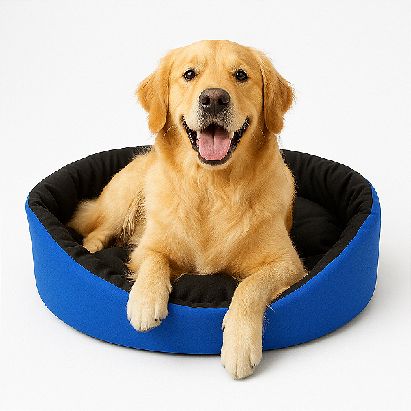 Cama para Cachorro com Colchão Removível e Fundo Impermeável Porte Médio e Grande - Cor Azul
