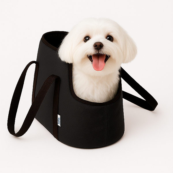 Bolsa de Passeio para Cães e Gatos | Transporte Seguro e Confortável - Cor Preta