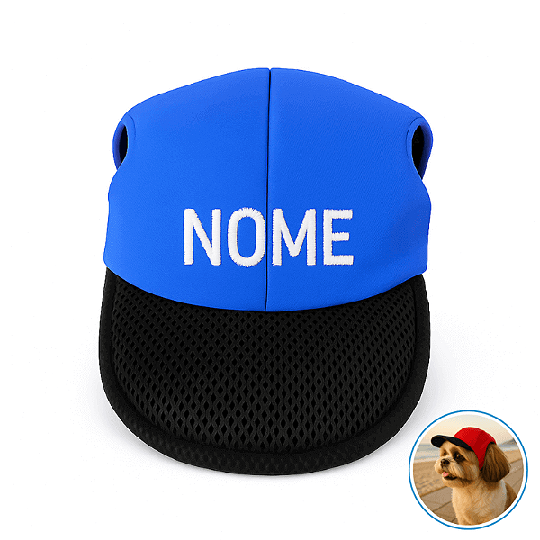 Boné para cachorro personalizado com nome Skapet®