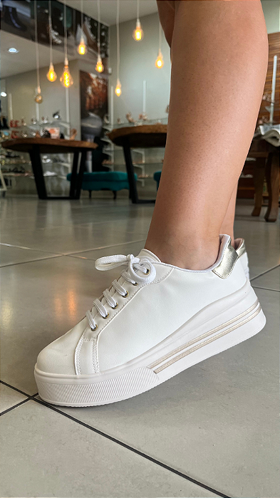 Tênis Flatform Casual Bc New Mestiço Branco