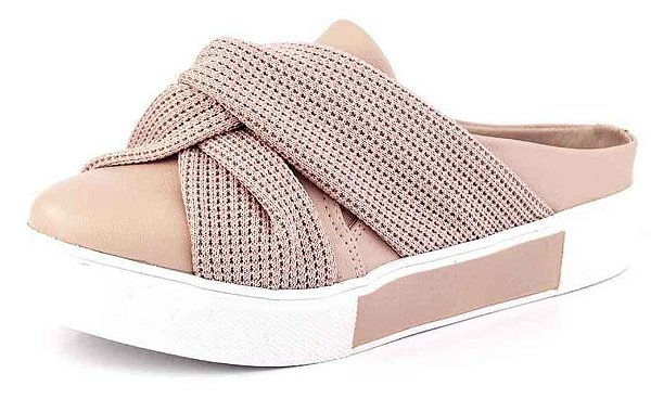 Tênis Slip On Open New Pele Quartzo Laço Croche Quartzo