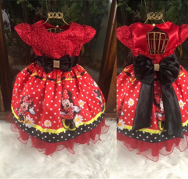 vestidos infantil da minnie