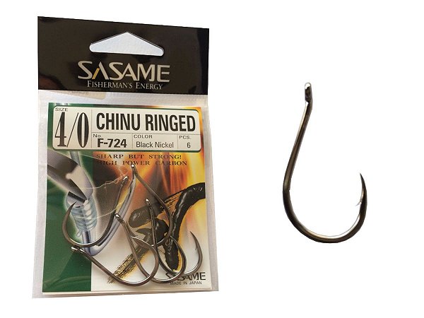 Anzol SASAME Chinu Ringed - Black Niquel - Tamanhos