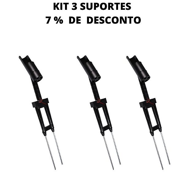 Kit 3 Suportes de Vara Apoio Pesca c/ 7% de Desconto