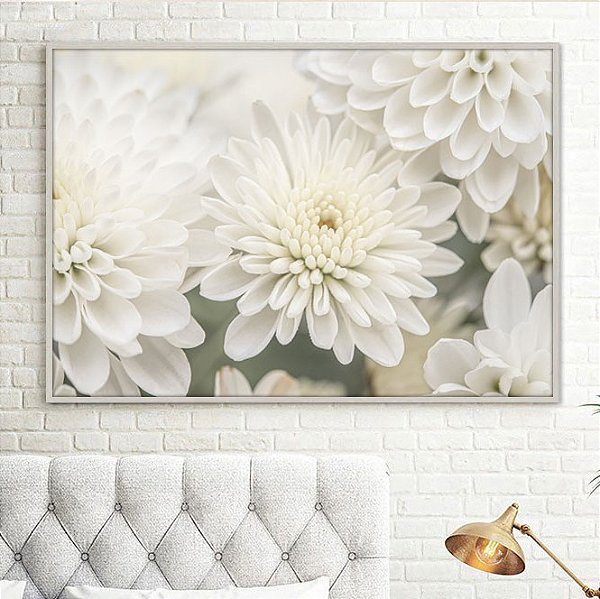 Quadro Decorativo Flores Brancas da Natureza. Artista: Bruna Marchioro