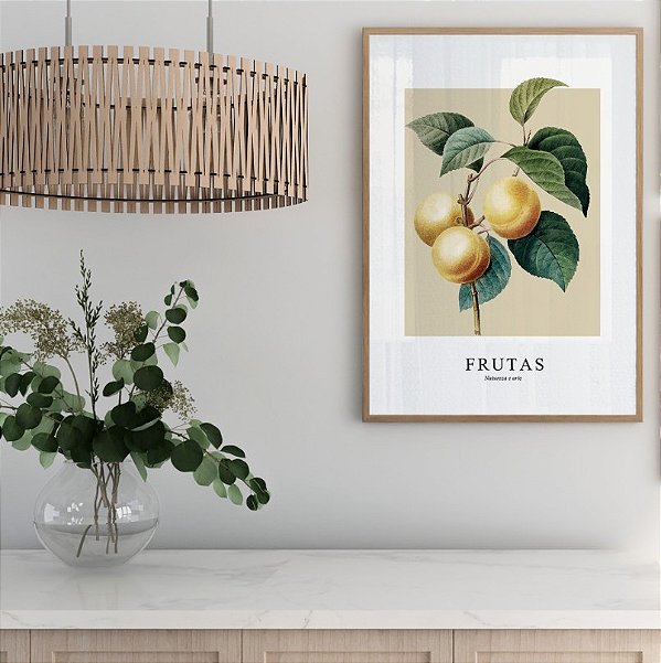 Quadro decorativo Frutas Vintage.