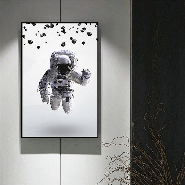 Quadro Decorativo Moon Astronauta. Coleção Assinada: Daniel Kroth