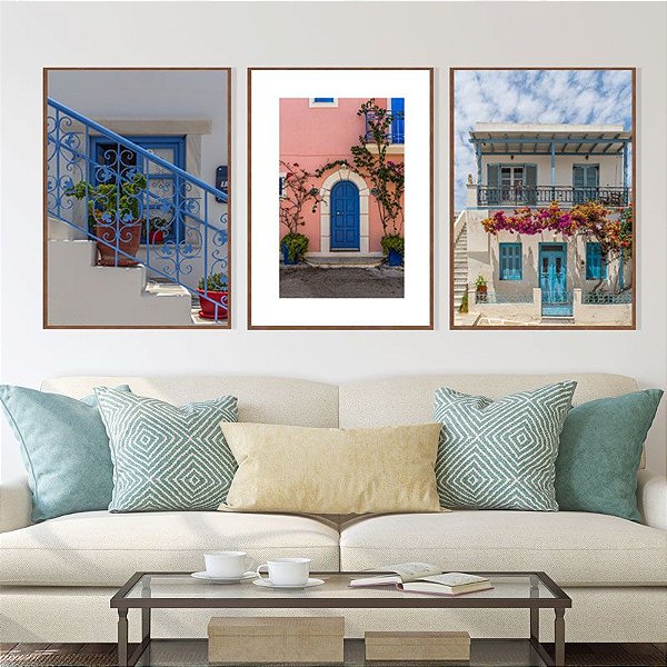 Conjunto com 3 quadros decorativos fotografia. Artista: Lorenzo Rizzo