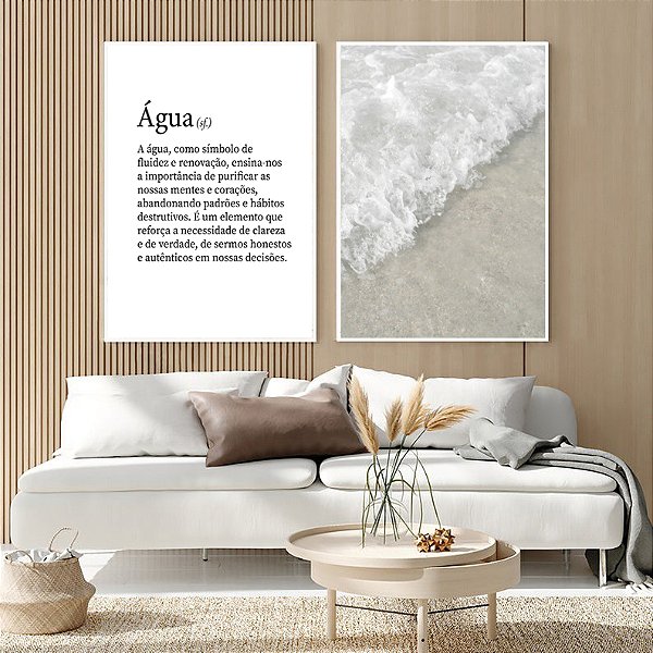 Conjunto de 2 Quadros Decorativos Elemento Água. Coleção Assinada: Liliane Oliveira