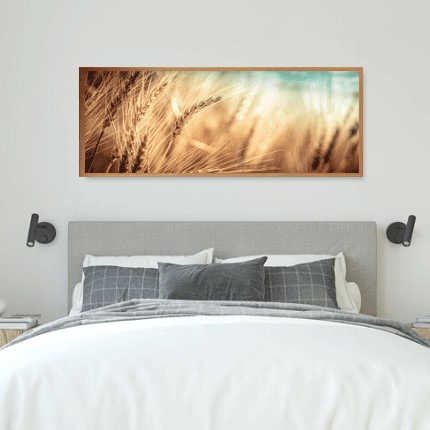 Quadro Decorativo Panorâmico Campo de Pampas. Coleção Assinada: Tamires Marques