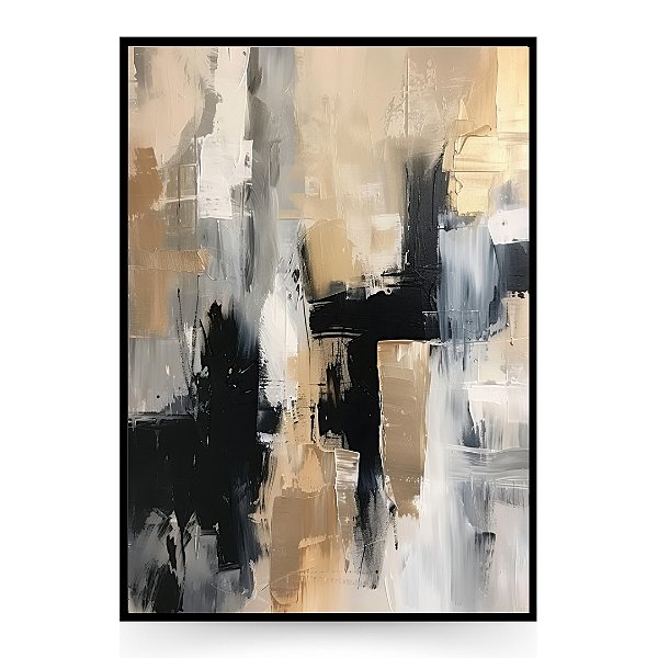 Quadro decorativo Coleção Golden and Black Shine.