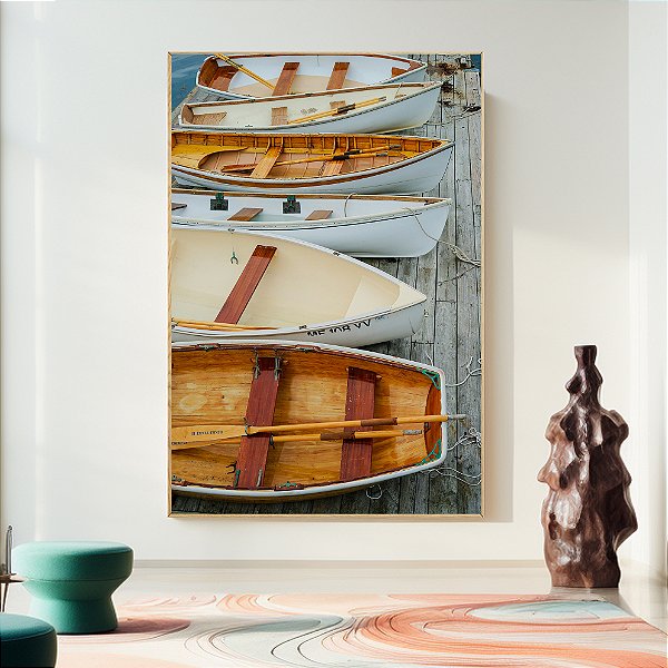 Quadro Decorativo Fotografia Barcos