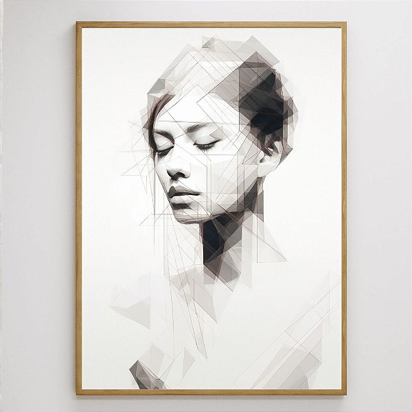 Quadro Decorativo mulher e formasArtista: Jonathan Borba