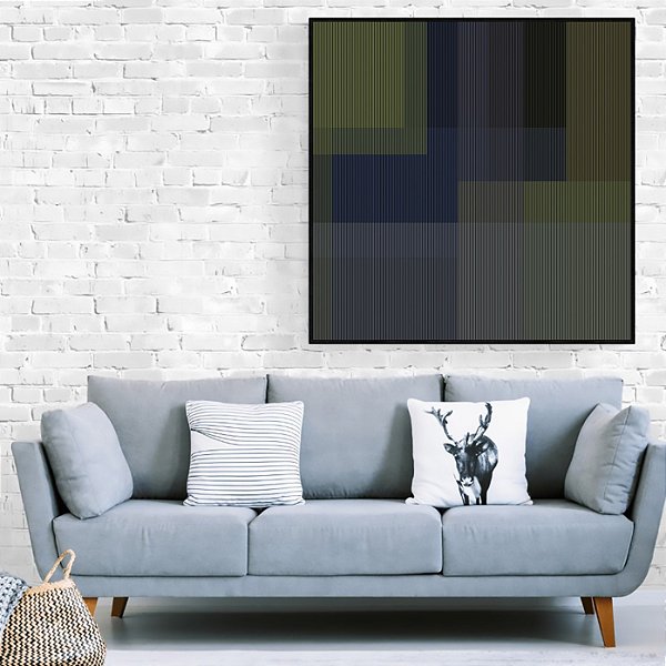 Quadro Decorativo geometrico. tons esverdiados Artista: patricia costa .