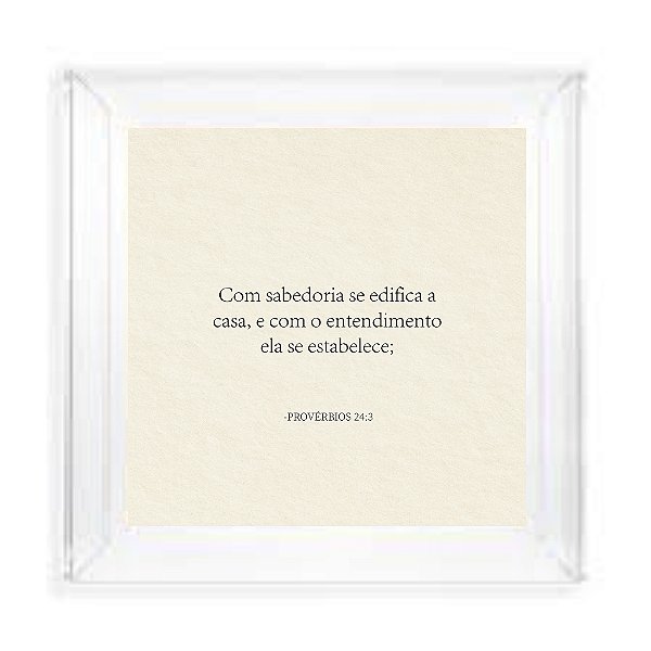 Quadro Caixa Acrílica Cristal - Frases