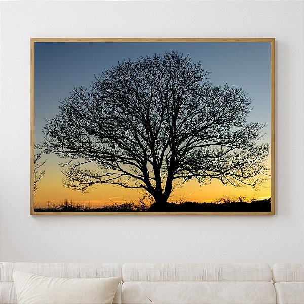 Quadro Decorativo árvore da vida ensolarada.