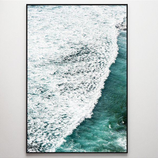 Quadro Decorativo Mar com espuma.