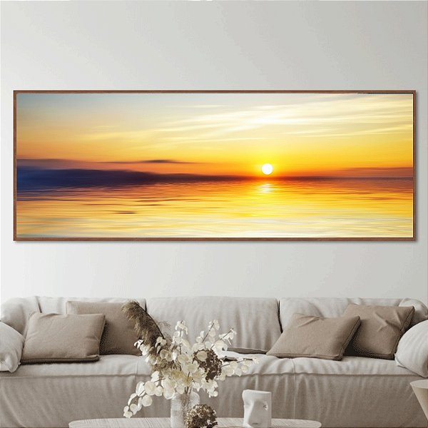 Quadro decorativo Abstrato Mar ensolarado.