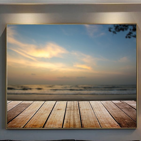 Quadro Decorativo Ponte para o mar.
