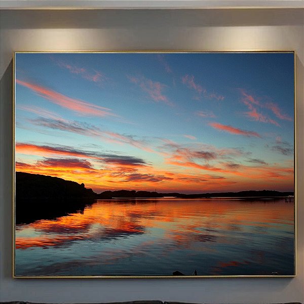 Quadro Decorativo Céu e mar final de tarde.