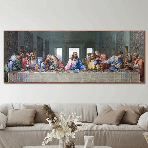 Quadro decorativo Santa Ceia.