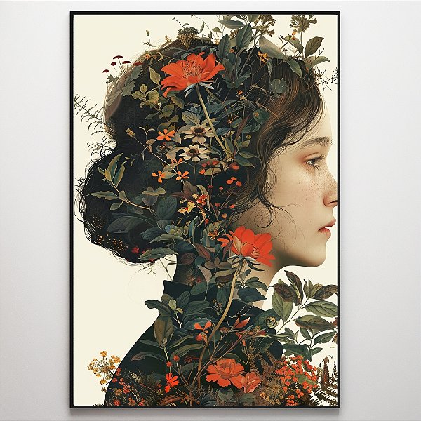 Quadro Decorativo Mulher florida.