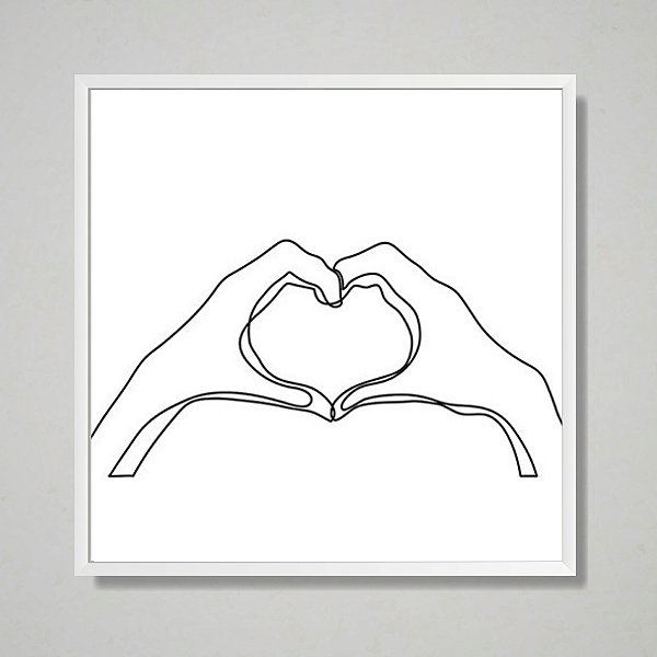 Quadro decorativo Coração minimalista.