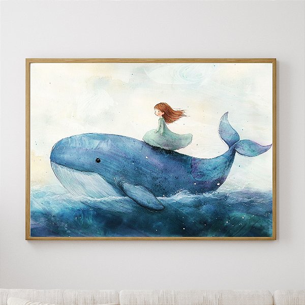 Quadro Decorativo Baleia. Artista: Daniel Stanislauskas