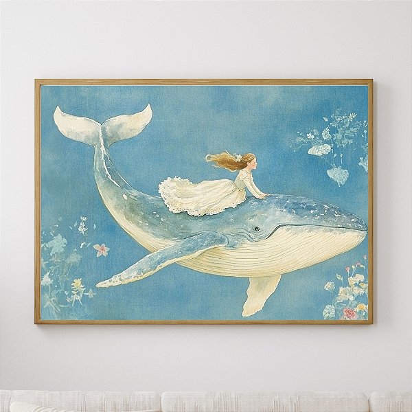 Quadro Decorativo Baleia. Artista: Daniel Stanislauskas