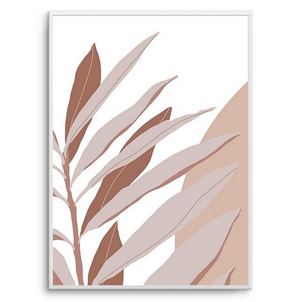 Quadro Decorativo ilustração folhas. Artista: Natalia Dercale.