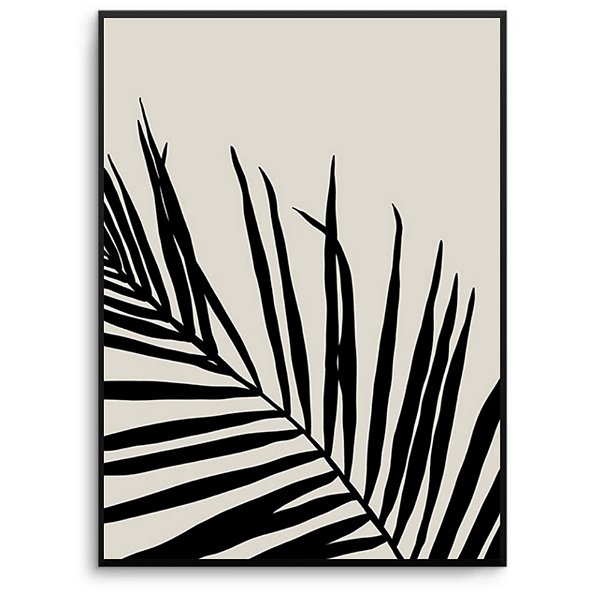 Quadro Decorativo ilustração Folhas. Artista: Natalia Dercale.