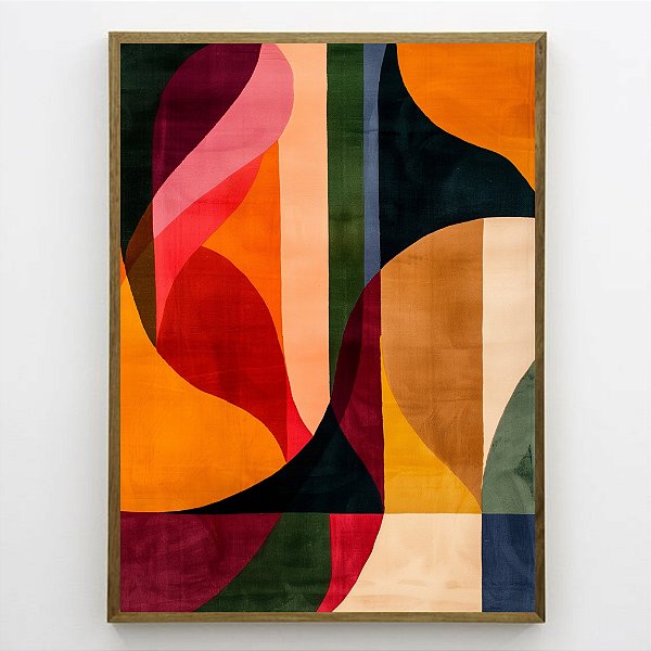 Quadro Decorativo Abstrato Colorido. Artista: Jonathan Borba
