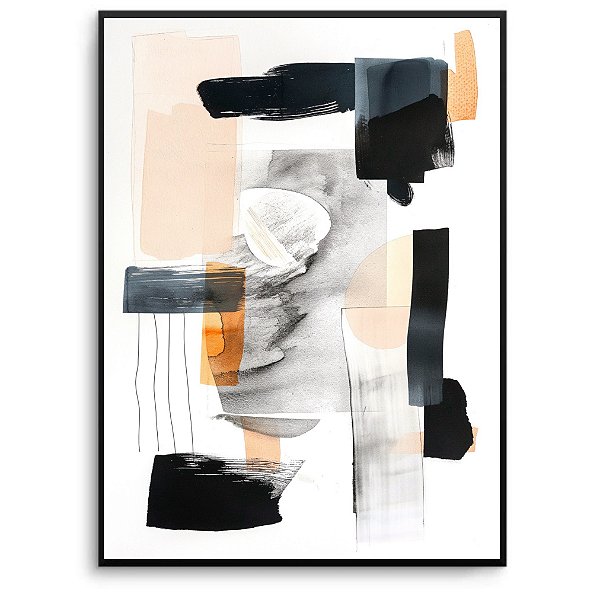 Quadro Decorativo Abstrato Tons frios. Artista: Jonathan Borba
